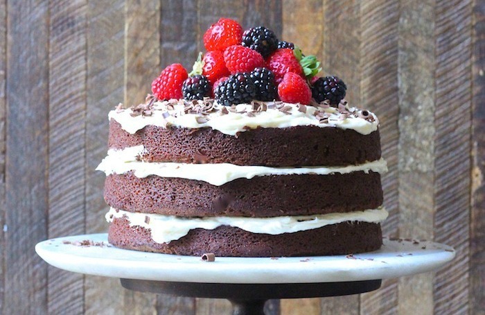 Naked Chocolate Cake With Buttercream Forsting The Organic Kitchen