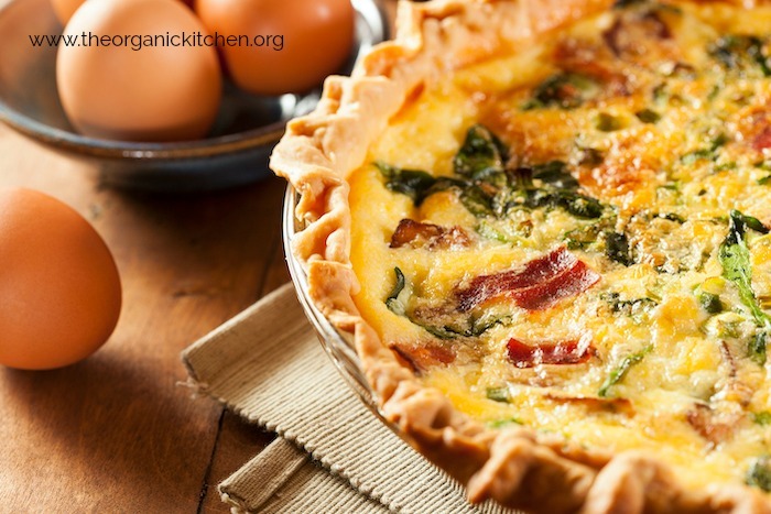 Spinach and kale Quiche | The Organic Kitchen Blog and Tutorials