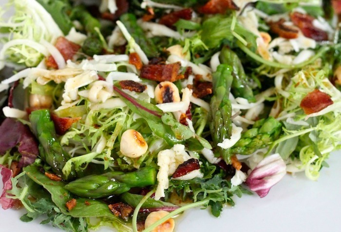 Spring Salad with Asparagus and Honey Chipotle Vinaigrette