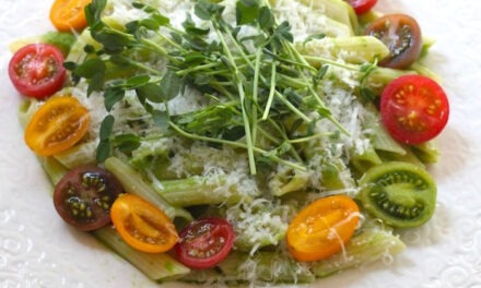 Pasta with Mint Pea Sauce and Heirloom Tomatoes ~ My Favorite Restaurants Series Part 3
