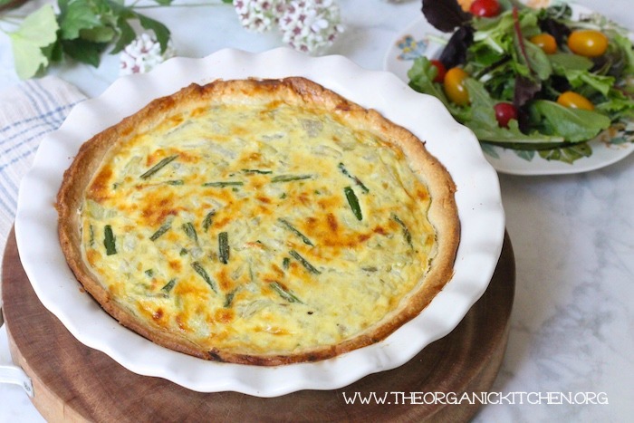 Spring Quiche with Asparagus and Artichoke Hearts | The Organic Kitchen ...