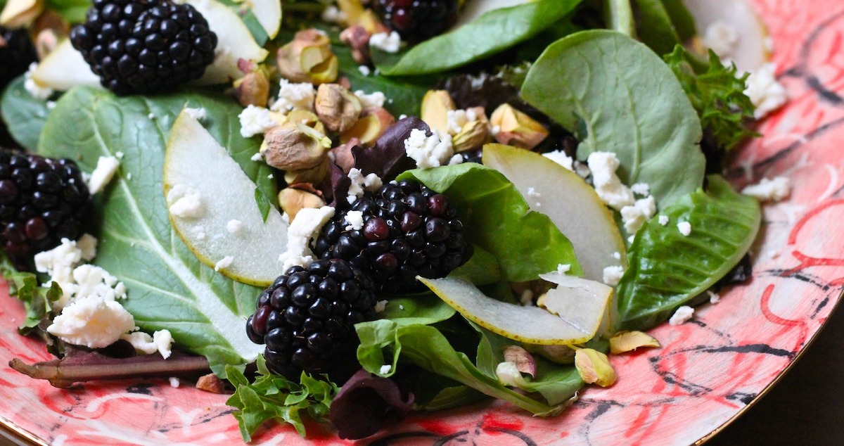 Pear and Blackberry Salad | The Organic Kitchen Blog and Tutorials