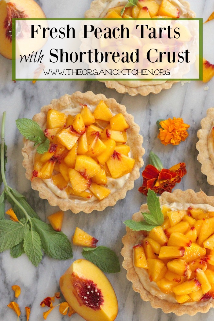 Fresh Peach Tarts with Shortbread Crust