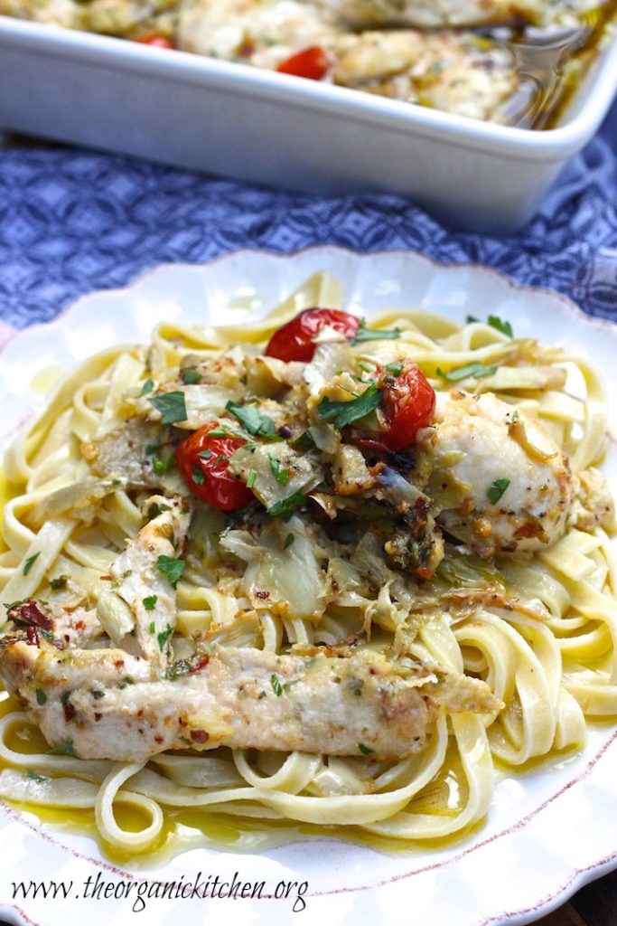 Parmesan and Artichoke Heart Baked Chicken | The Organic Kitchen Blog ...