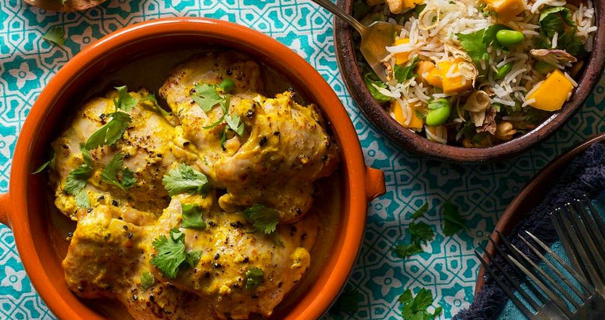 Tandoori-Style Curried Lemon Chicken with Mango Cashew Rice | The ...