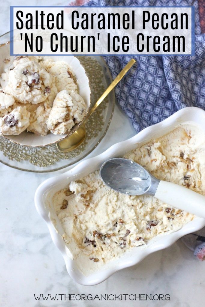 Salted Caramel Pecan 'No Churn' Ice Cream! | The Organic Kitchen Blog ...