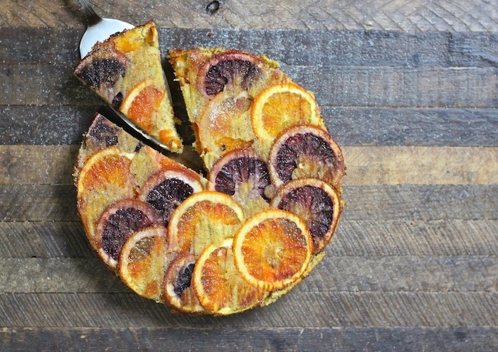 Upside Down Orange Almond Cake