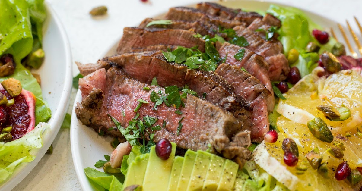 Steak With Citrus And Avocado Salad The Organic Kitchen Blog And Tutorials