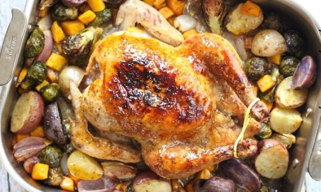 Maybe My Best Roasted Chicken Yet! ~ Maple Roast Chicken with Vegetables