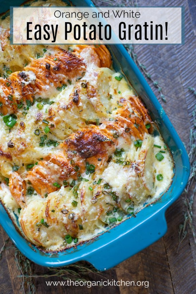 Orange and White Easy Potato Gratin