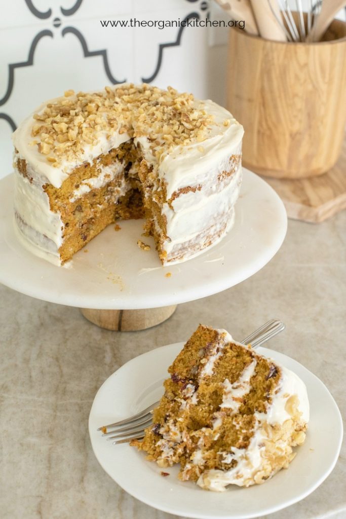 Carrot Cake with Cream Cheese Frosting! | The Organic Kitchen Blog and ...