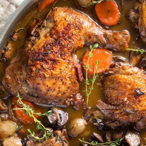 Coq Au Vin (Chicken in Red Wine)