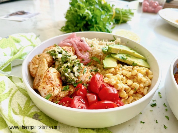 Harissa Chicken and Chimichurri Rice Bowl